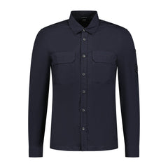 CP COMPANY  CHROME LENS BUTTON-UP OVERSHIRT JACKET NAVY