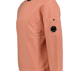 CP COMPANY Garment Dyed Arm Lens Sweatshirt Coral