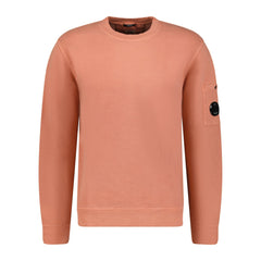 CP COMPANY Garment Dyed Arm Lens Sweatshirt Coral