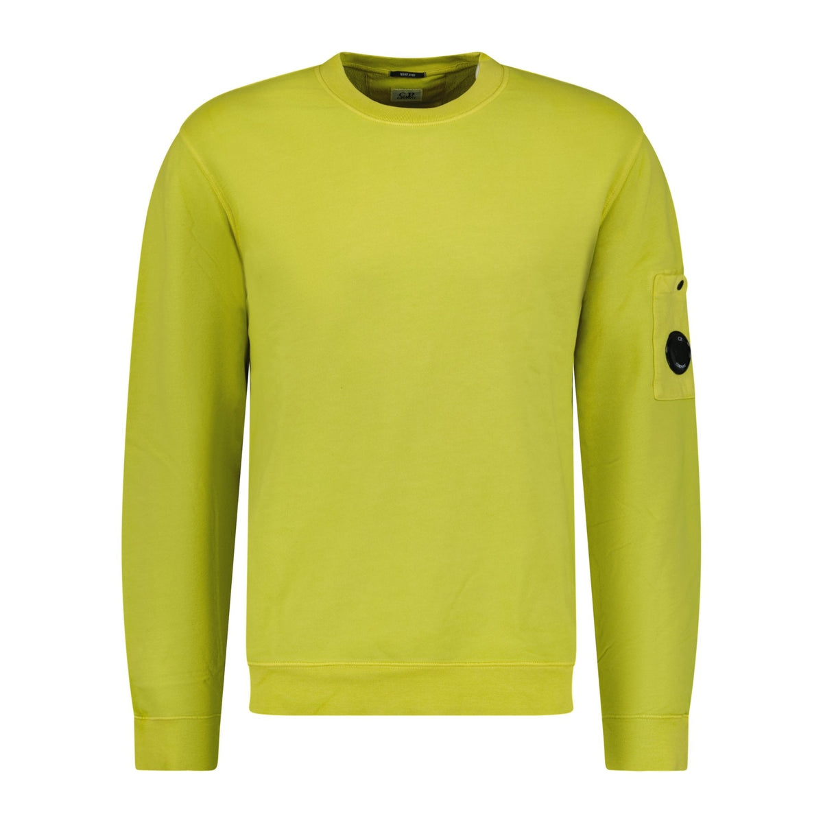 CP COMPANY Garment Dyed Arm Lens Sweatshirt Yellow