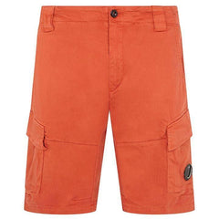 CP COMPANY Lens Cargo Shorts Orange