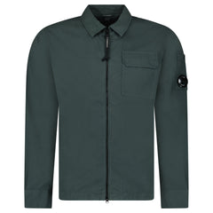 CP COMPANY LENS ZIP-UP OVERSHIRT DARK SHADOW