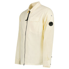 CP COMPANY LENS ZIP-UP OVERSHIRT PISTACHIO SHELL