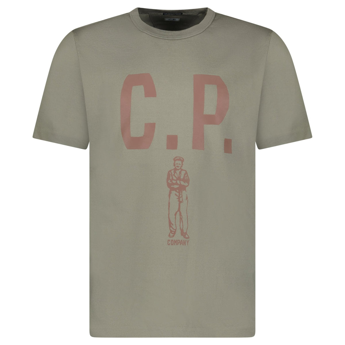 CP COMPANY MERCERIZED 30/2 JERSEY SAILOR T-SHIRT IN FALLEN ROCK