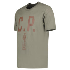 CP COMPANY MERCERIZED 30/2 JERSEY SAILOR T-SHIRT IN FALLEN ROCK