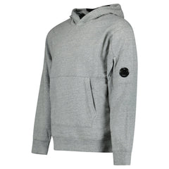 CP COMPANY MICRO LENS DIAGONAL RAISED HOODIE GREY STONE