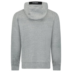 CP COMPANY MICRO LENS DIAGONAL RAISED HOODIE GREY STONE
