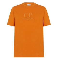 CP COMPANY Rubber Logo T-Shirt Orange
