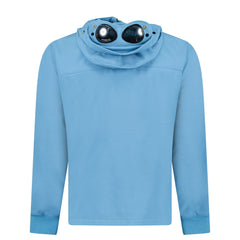 CP COMPANY SHELL-R FLEECE GOGGLE JACKET AEGEAN BLUE