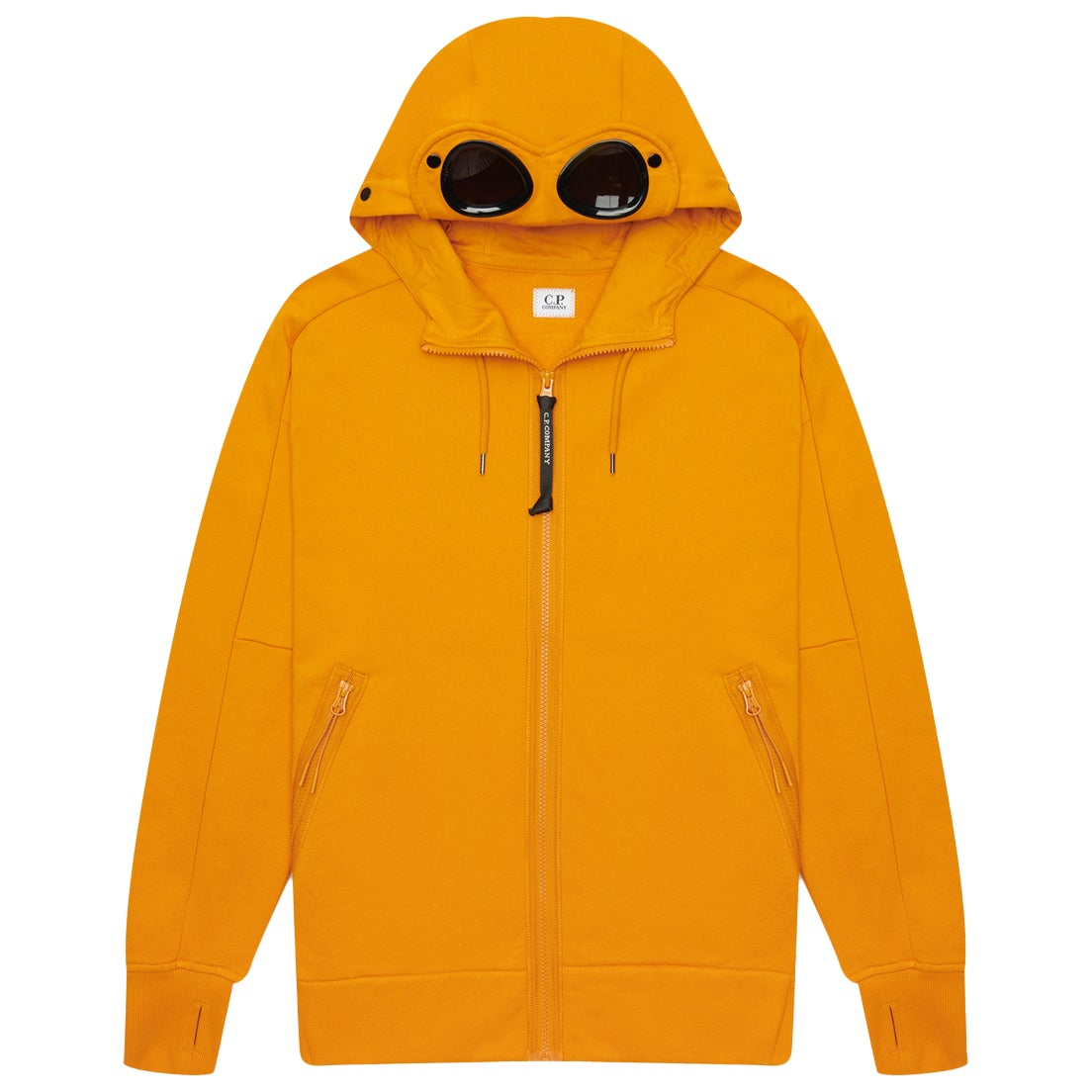 CP COMPANY Zip Up Goggle Hoodie Sweatshirt Desert Orange
