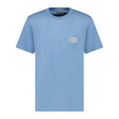 DIOR  'CD ICON' LOGO T-SHIRT BLUE