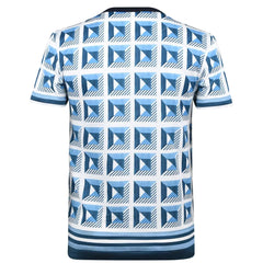DOLCE & GABANNA Geometric Print T-Shirt Blue