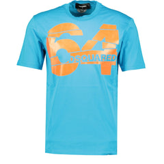 DSQUARED2 64 Print T-Shirt Blue