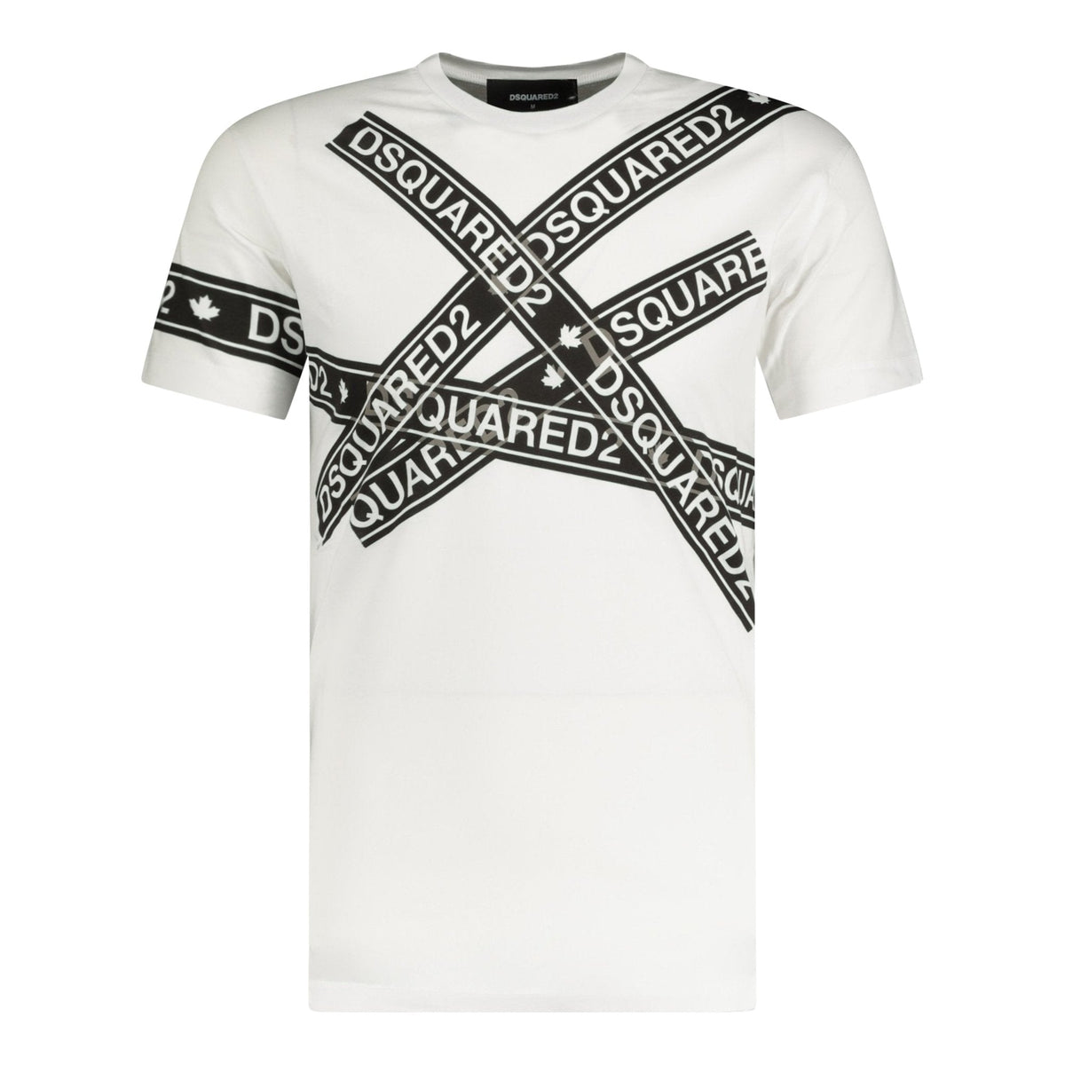 DSQUARED2 Black Tape Logo T-Shirt White