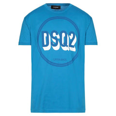 DSQUARED2 Logo Print T-Shirt Blue