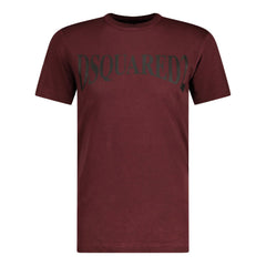 DSQUARED2 Logo Printed T-Shirt Maroon