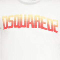 DSQUARED2 Orange Logo T-Shirt White
