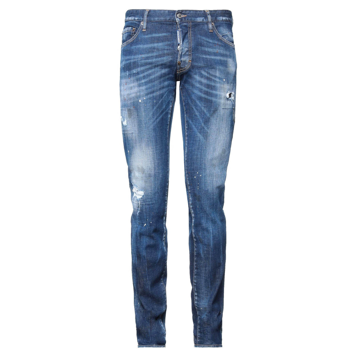 DSQUARED2 'Slim Jean' Paint Splatter Jeans Dark Blue