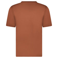GRAN SASSO MERCERISED COTTON CREWNECK T-SHIRT IN BROWN