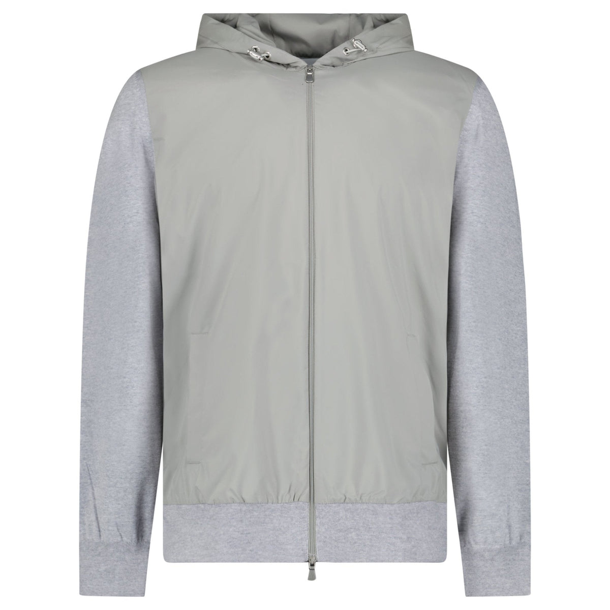 GRAN SASSO HOODED ZIP-UP JACKET IN GREY