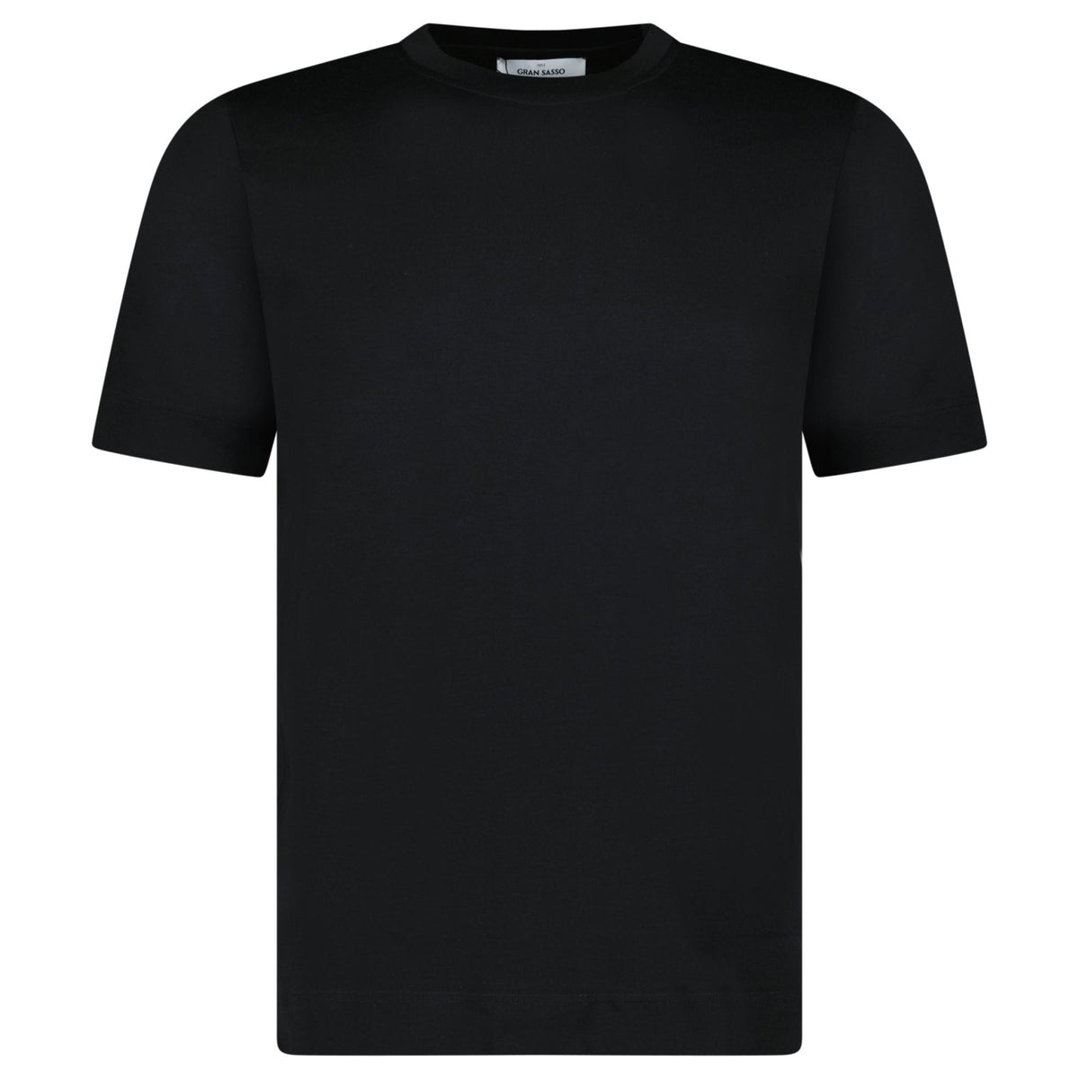 GRAN SASSO PURE COTTON T-SHIRT IN BLACK