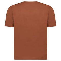 GRAN SASSO PURE COTTON T-SHIRT IN BROWN