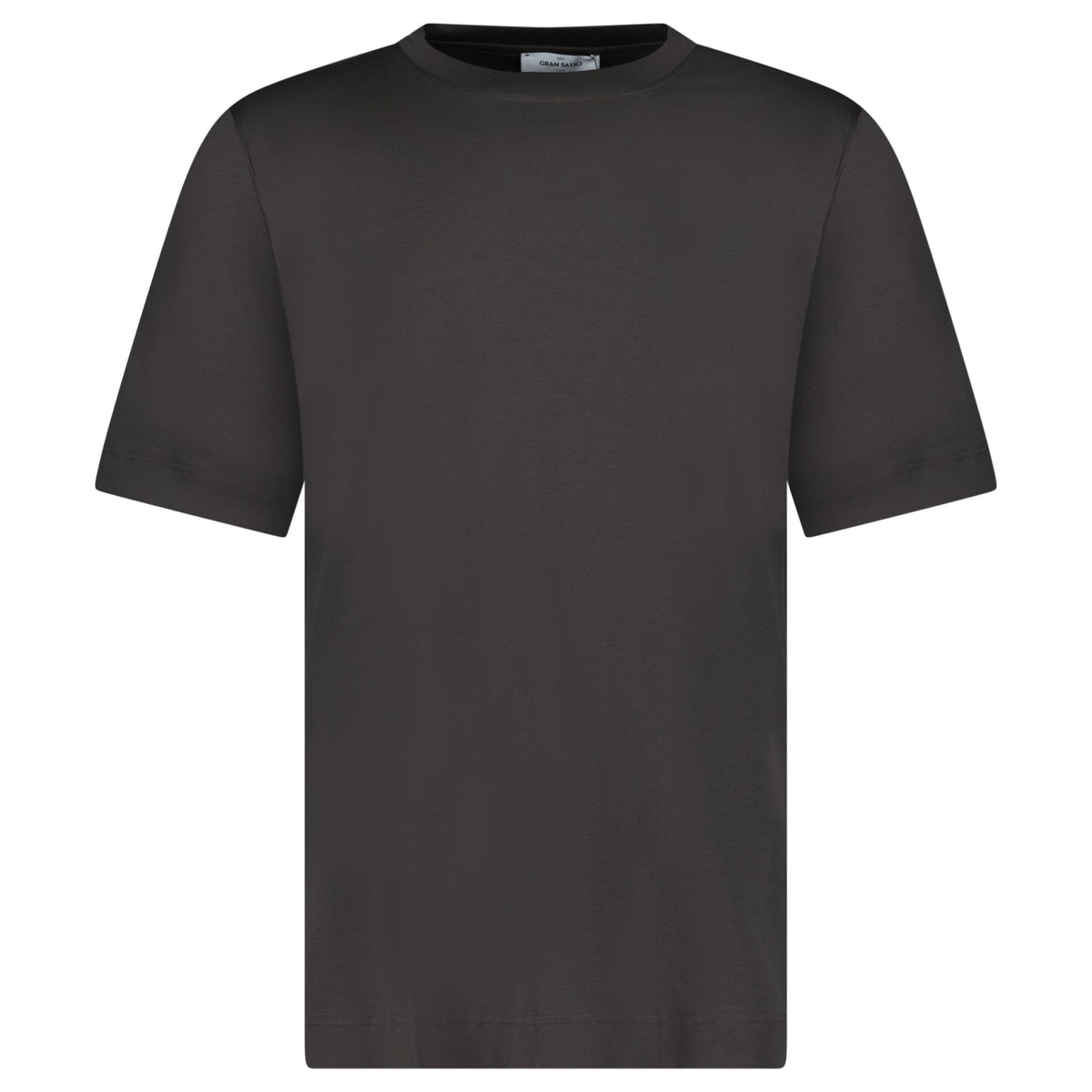 GRAN SASSO PURE COTTON T-SHIRT IN DARK GREY