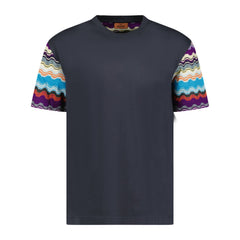 Missoni Arm Zig Zag Logo T-Shirt Midnight Blue