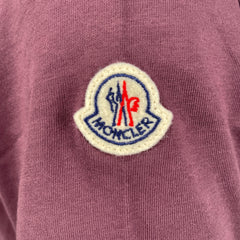 Arm Logo Pink Embroidery T-Shirt Burgundy
