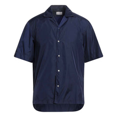 Button Up Nylon Shirt Navy