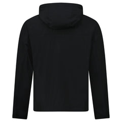 MONCLER FUYUE GHOST RUBBER LOGO JACKET IN BLACK