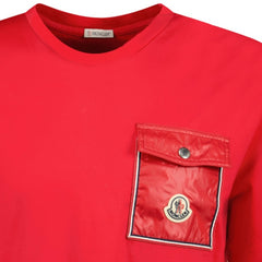 Logo Nylon Pocket T-Shirt Red