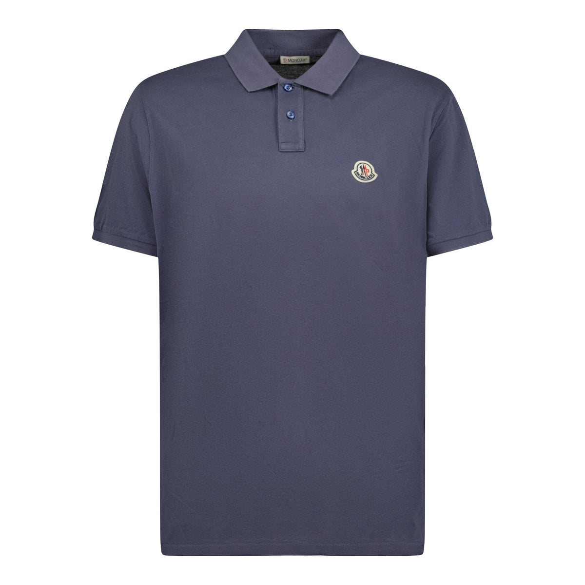 Maglia Polo Manica Corta Badge Blue Grey