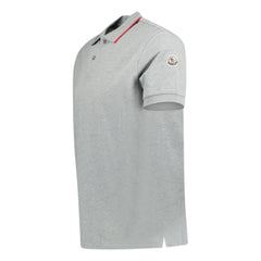 MONCLER SLEEVE LOGO POLO SHIRT GREY