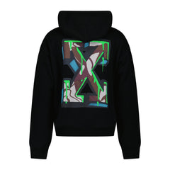 OFF-WHITE Arrow Print Hoodie Black