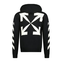 OFF-WHITE Arrow White Knitted Zip Jumper Black
