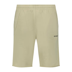 OFF-WHITE Caravaggio Diag Cotton Sweat Shorts Sand