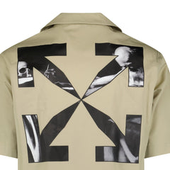 OFF-WHITE  Cotton Button Up Shirt Beige
