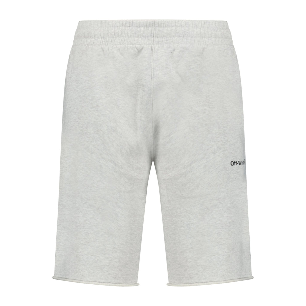 OFF-WHITE  DIAGONAL OUTLINE COTTON SWEAT SHORTS GREY