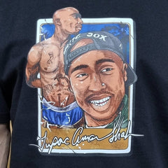 Retro Kings Tupac Watercolor Stacked Tee - Black