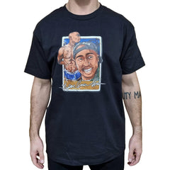 Retro Kings Tupac Watercolor Stacked Tee - Black