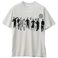 S / DOUBLE People Stripe SS Tee - Pigment Silver