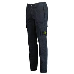 STONE ISLANDBADGE COTTON CARGO TROUSERS NAVY