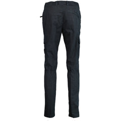 STONE ISLANDBADGE COTTON CARGO TROUSERS NAVY