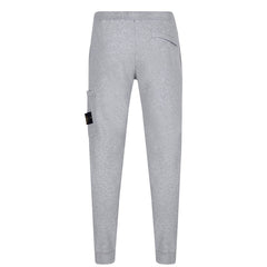 STONE ISLAND BADGE COTTON SWEAT PANTS GREY