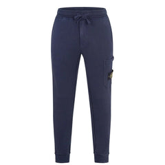 STONE ISLAND BADGE COTTON SWEAT PANTS NAVY