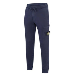 STONE ISLAND BADGE COTTON SWEAT PANTS NAVY