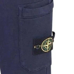 STONE ISLAND BADGE COTTON SWEAT PANTS NAVY