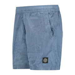 STONE ISLAND CHROME SWIM SHORTS BLUE