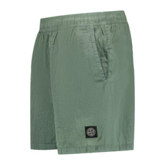 STONE ISLAND CHROME SWIM SHORTS GREEN